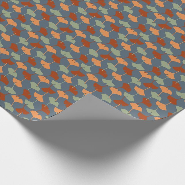 Papel De Presente Autumn Ginkgo Leaf Pattern (Ponta)
