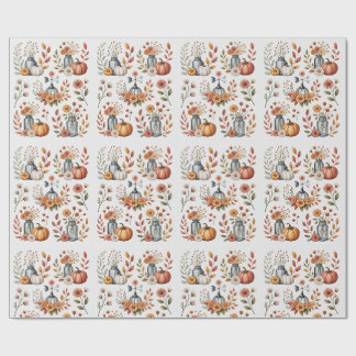 Papel De Presente Autumn, Rustic Country Call, Ação de Graças, Queda