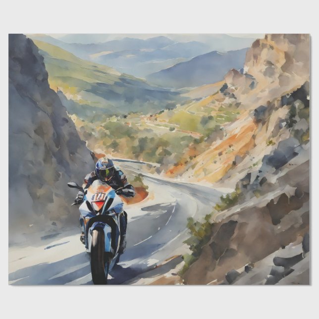 Papel De Presente Aventura de Alta Velocidade em Paisagem Montanha V (Aberto)