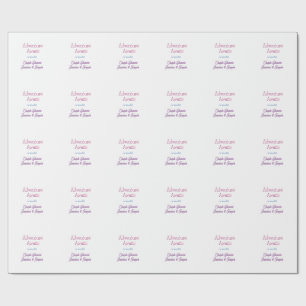 Papel De Presente aventura espera nome data chuveiro casal rosa azul