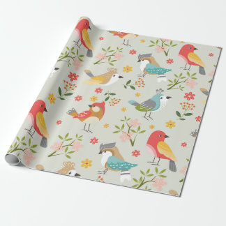 Papel De Presente Aves 