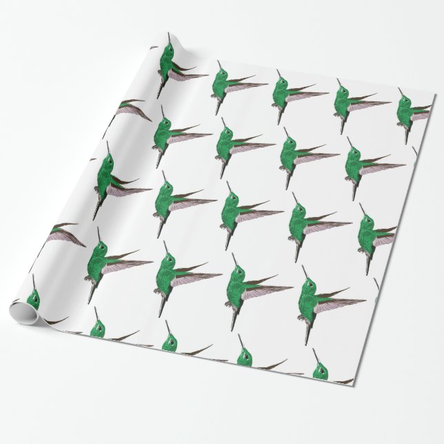 Papel De Presente Aves de Cama Verdes (Desenrolado)