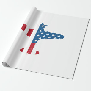 Papel De Presente Avião Avião Avião EUA Bandeira-piloto Veterano