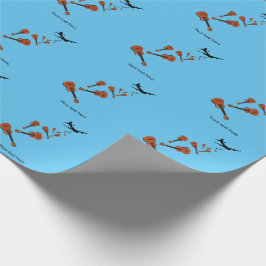 Papel De Presente Avião Derrubando Ukuleles