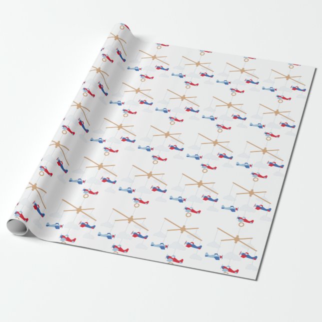 Papel De Presente Avião móvel (Desenrolado)