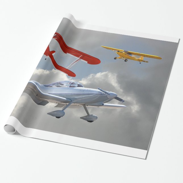 PAPEL DE PRESENTE AVIÕES (Desenrolado)