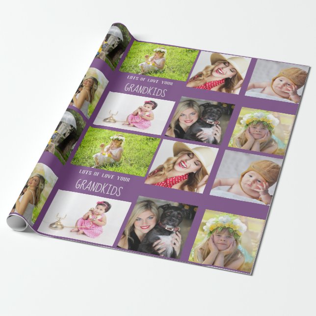 Papel De Presente Avô Avô, Avô, PHOTO Collage Gift (Desenrolado)