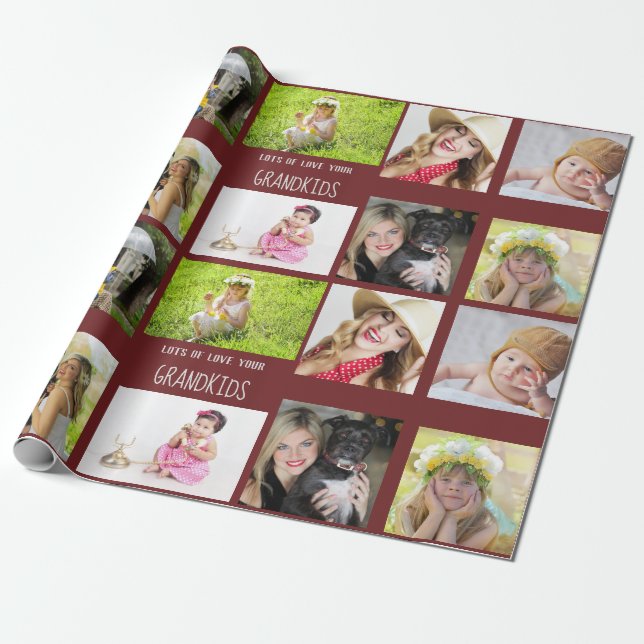 Papel De Presente Avô Avô, Avô, PHOTO Collage Gift (Desenrolado)