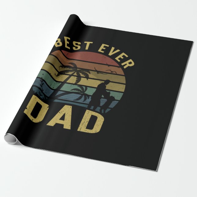 Papel De Presente Avô Gift | Melhor Pai (Desenrolado)