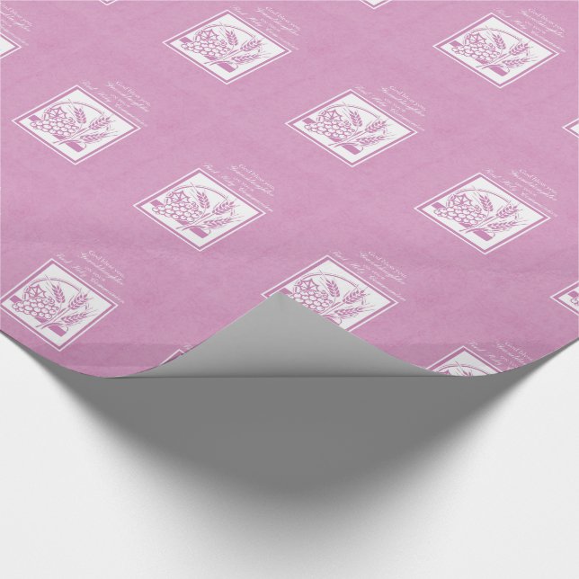 Papel De Presente Avó Primeira Comunhão, Rosa (Ponta)