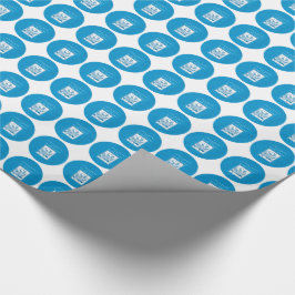 Papel De Presente Avô Primeiro Comunhão Azul, Trigo, Uvas