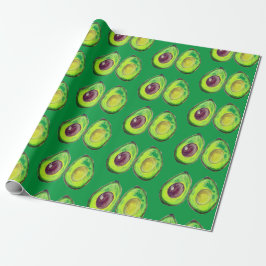Papel De Presente Avocado Green Vegan Foodie Vegeterian Foodie Wrapp
