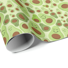 Papel De Presente Avocado Happy Little Avos Hass Avocados Patterno