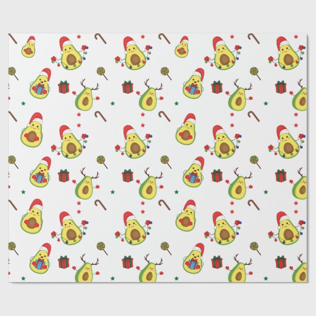 Papel De Presente Avocado Holiday Wraping Paper (Aberto)