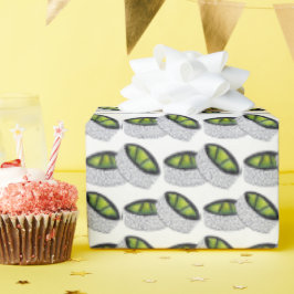 Papel De Presente Avocado Roll Restaurante Japonês Sushi Comida Food