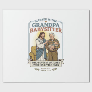 Papel De Presente Avós de Jesus Cuidando Humor Camisa Fé B