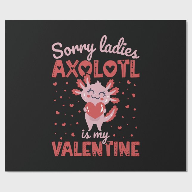 Papel De Presente Axolote é meu namorado (Aberto)