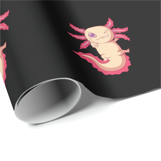 Papel De Presente Axolotl "Monster" zwinkert (Ponta do rolo)
