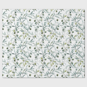 Papel De Presente Azeite Francês Country Verde Salvia