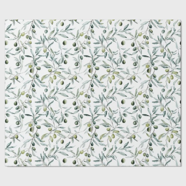 Papel De Presente Azeite Francês Country Verde Salvia  (Barra)