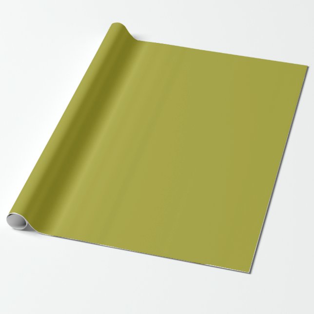 Papel De Presente Azeitona Verde Lisa (Desenrolado)
