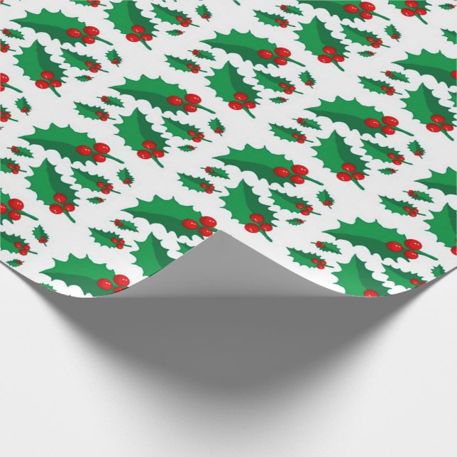 Papel De Presente Azevinho de Natal (Ponta)