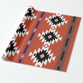 Papel De Presente Aztec Colorful Geometric Pattern