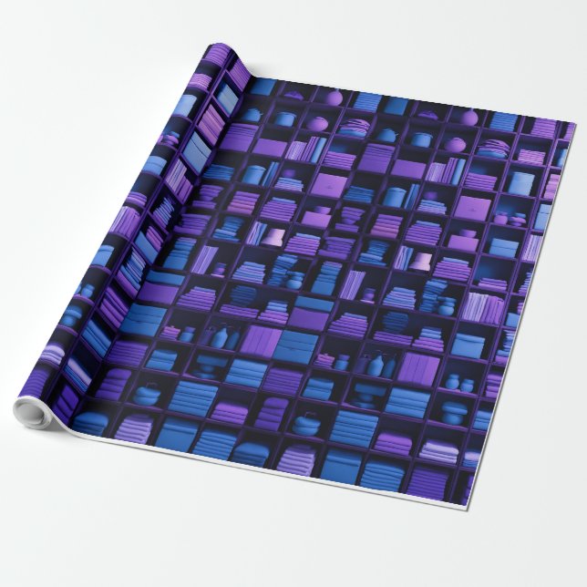 Papel De Presente azul (Desenrolado)