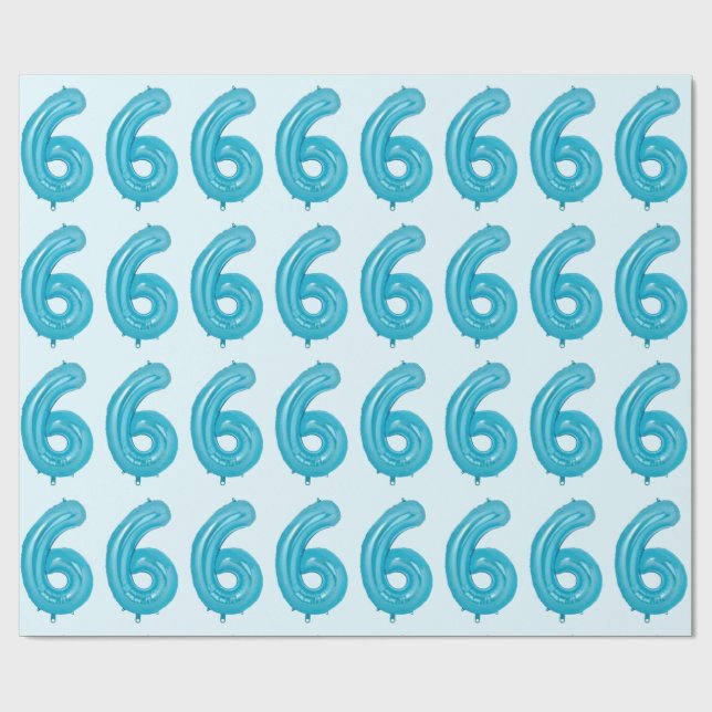 Papel De Presente Azul 6 - Papel de empacotamento por balão (Aberto)