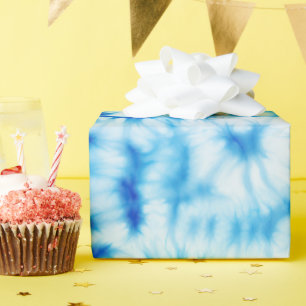 Papel De Presente Azul, branco, colar espiral