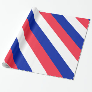 Papel De Presente Azul branco vermelho de France