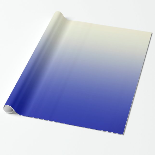 Papel De Presente Azul brilhante na moda ao inclinação branco de (Desenrolado)