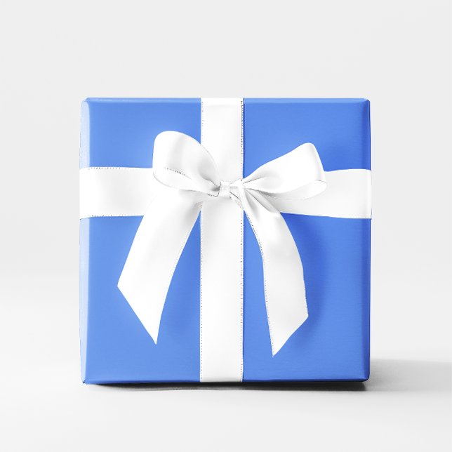 Papel De Presente Azul Centáurea (Cornflower Blue Wrapping Paper)