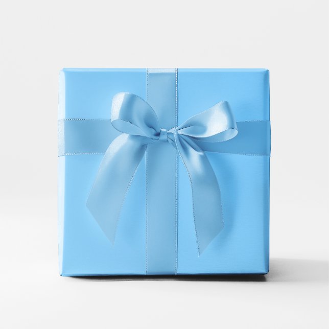 Papel De Presente Azul-céu claro (Light Sky Blue Wrapping Paper)