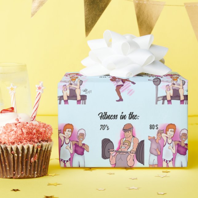 Papel De Presente Azul-claro-malhação (Festa de aniversário)