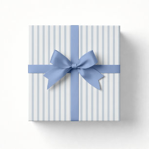 Papel De Presente Azul clássico do chá de fraldas/striped esbranquiç