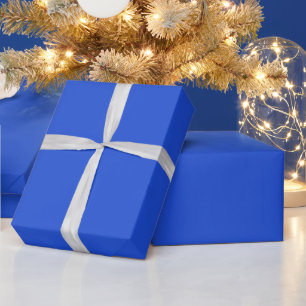 Papel De Presente Azul Cobalto Brilhante Cor Sólida Simples