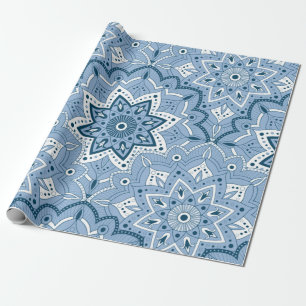 Papel De Presente Azul Colorido Islâmico Invisível