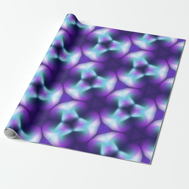 Papel De Presente Azul cósmico (Desenrolado)