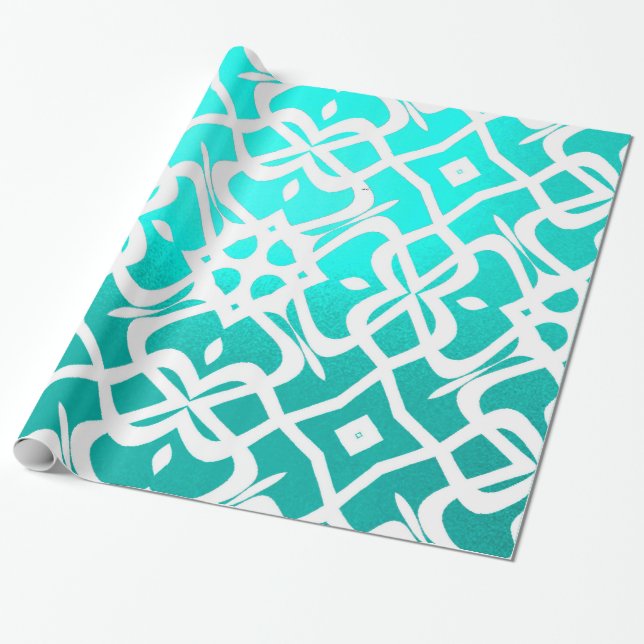 Papel De Presente Azul De Papel De Moldagem Elegante Extra (Desenrolado)