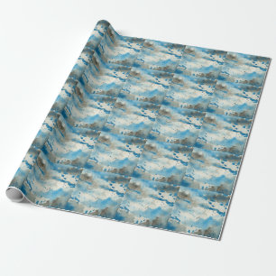 Papel De Presente Azul de tendências legal