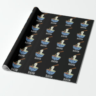 Papel De Presente Azul-don Engraçado Udon Trocadilho Fundo Escuro