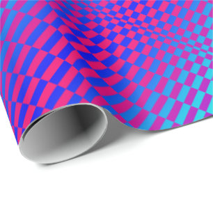 Papel De Presente Azul e fuschia de Rigel da Op-Arte
