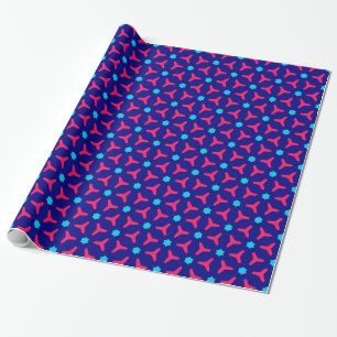 Papel De Presente Azul e rosa quente