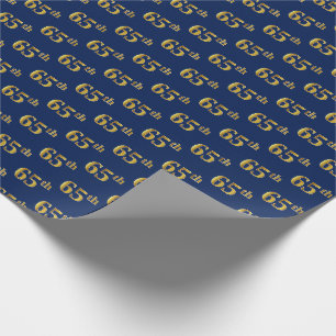 Papel De Presente Azul, evento do ouro 65th do falso