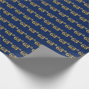 Papel De Presente Azul, evento do ouro 68th do falso