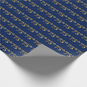 Papel De Presente Azul, evento do ouro 75th do falso