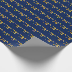 Papel De Presente Azul, evento do ouro 78th do falso