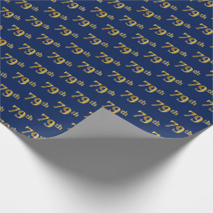 Papel De Presente Azul, evento do ouro 79.o do falso (Setenta-Nono)