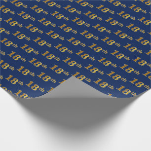 Papel De Presente Azul, evento do ouro do falso 18o (décimo oitavo)